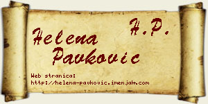 Helena Pavković vizit kartica